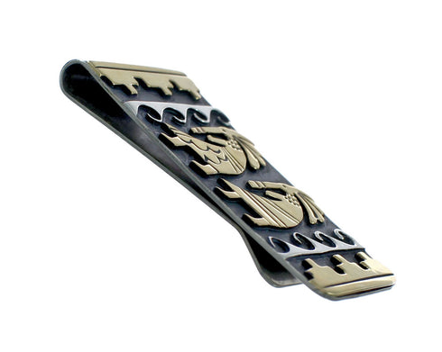 Native American Sterling Silver Kokopelli 12KGF Money Clip NN20367
